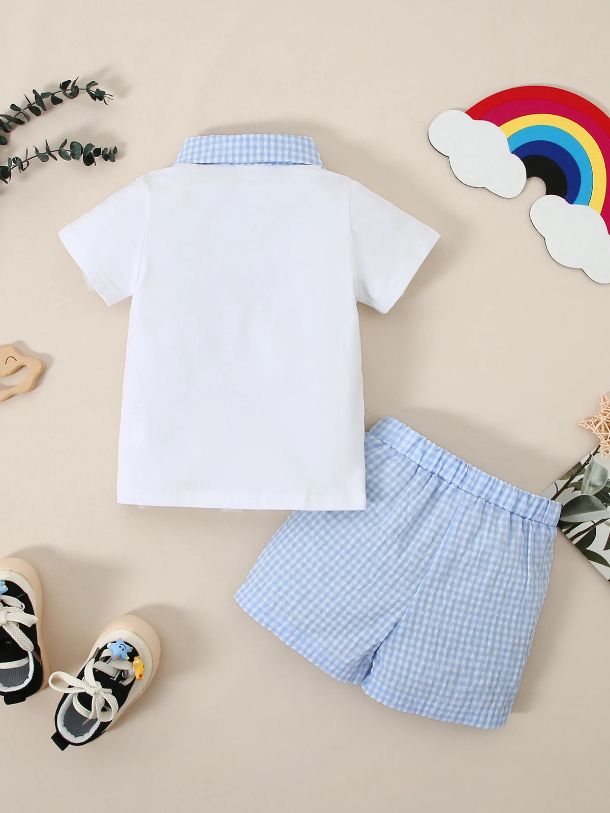 Toddler Baby Boy Casual Vacation Suit Clothes 18M-5T Summer Boys Outfits Short Sleeve Polo Shirt + shorts Set